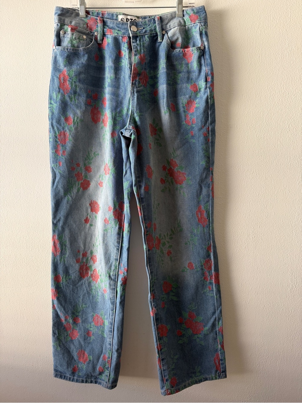 PTCL Floral Rose Print Jeans Size 31 | Cottagecore Y2K Romantic Denim